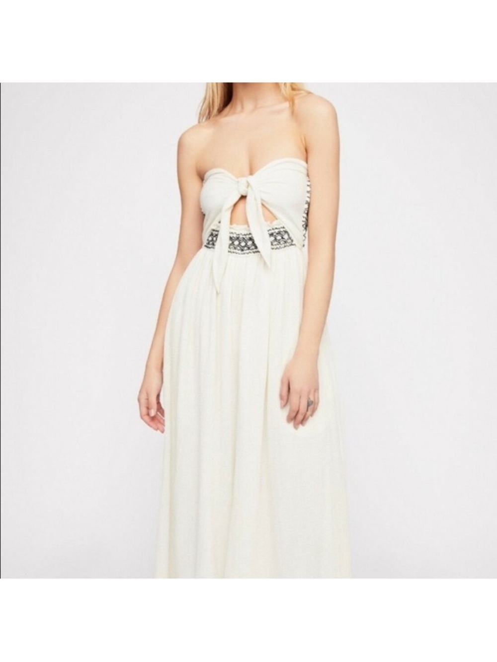 Free People Carmen Covertible Wide Leg Jumpsuit Size S Boho Beach Chic Flowy - Picture 15 of 15